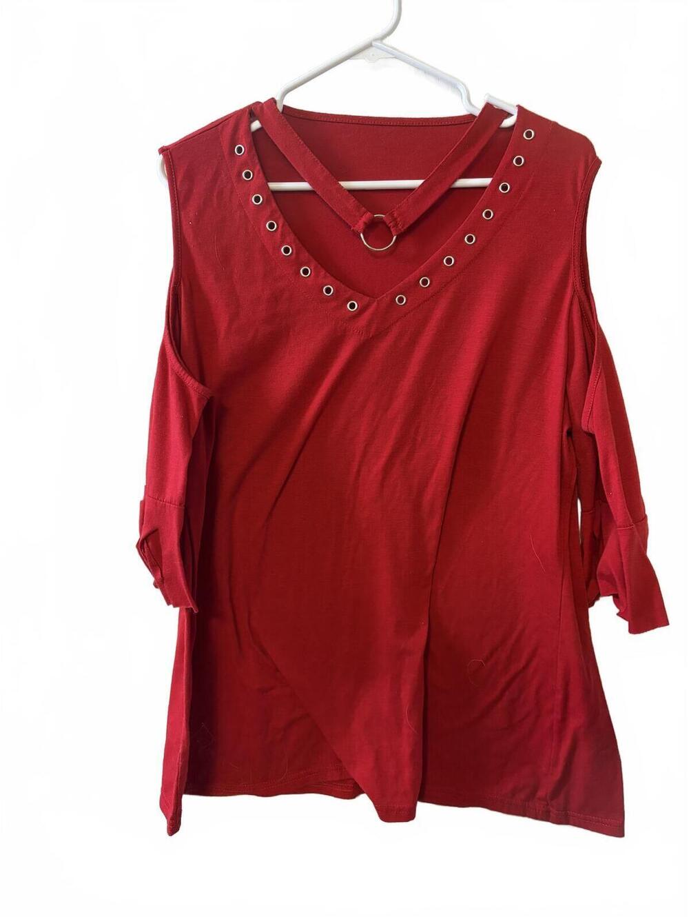 Hot Red Top - No tag approximately size XL